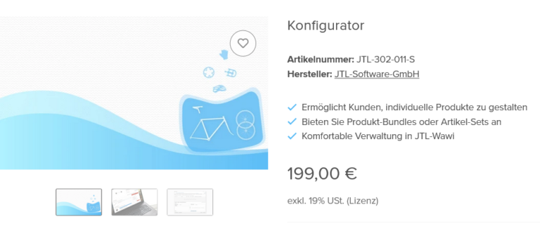 Konfigurator für JTL-Shop kaufen JTL-Store